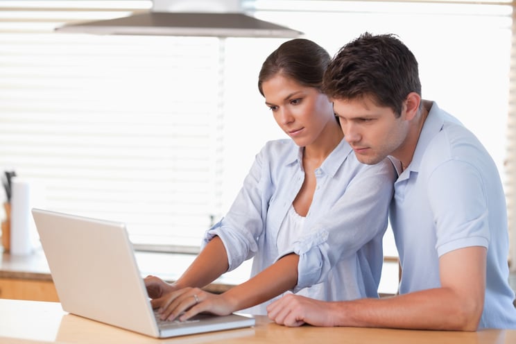 Couple on a laptop